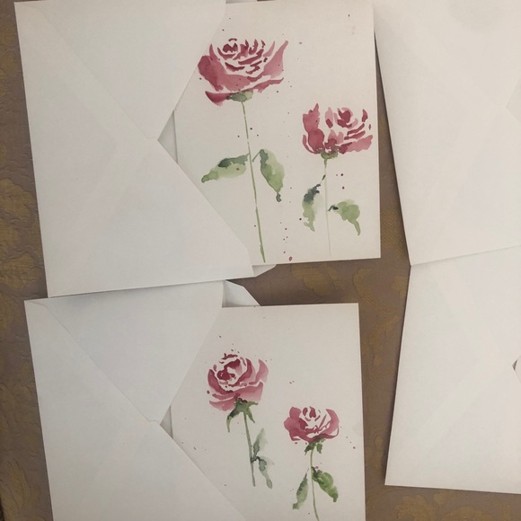 Handpainted water coloured cards - Picture 2 of 7